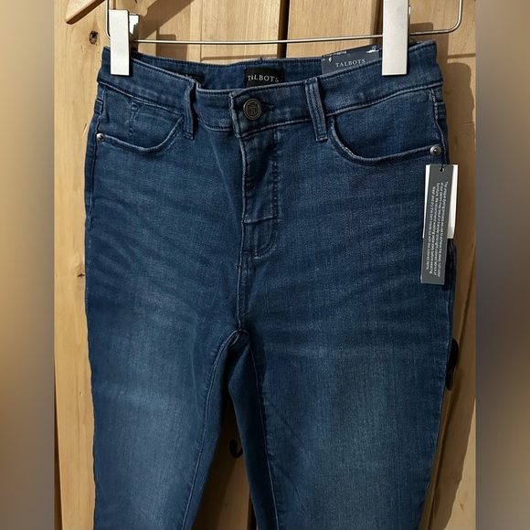 NWT Talbots Petite Dark Blue Stretch Ankle Jeans Size 2P - Picture 4 of 7